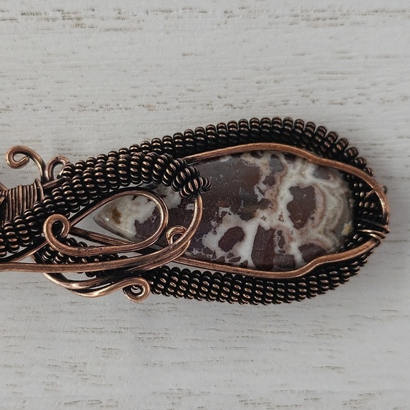 1184- Pendant Natural Stone Handmade Necklace NWT - Picture 3 of 5